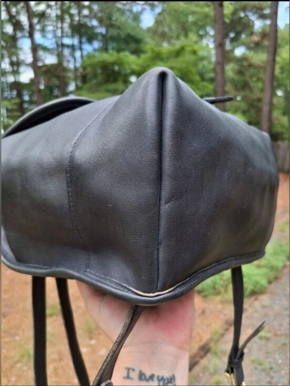 Vintage 1998 Coach Navy Glove Tanned Leather Large Daypack Backpack #9791
